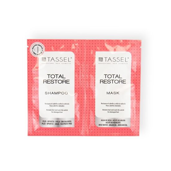 Tassel Total Restore atjaunojošs šampūns+maska, 15 ml+15 ml