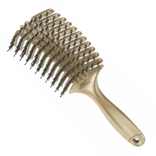 Kombinēta elastīgā matu suka Sibel ''Cepillo Proflex L", zelta krāsa