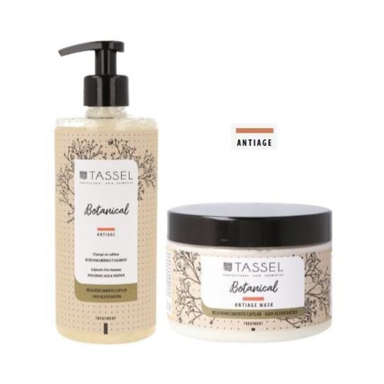 Tassel pretnovecošanās šampūns + maska ar ķirbi un hialuronskābi, 500 ml + 300 ml