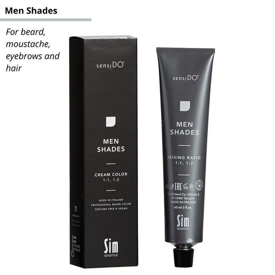 Men Shades Sensido krāsa bārdai, ūsām, uzacīm un matiem, 60 ml