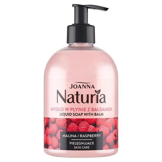 Naturia Liquid soap with raspberry balm, 500 ml
