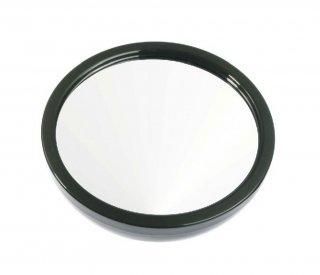 Круглое чёрное зеркало с ручкой, 22 см