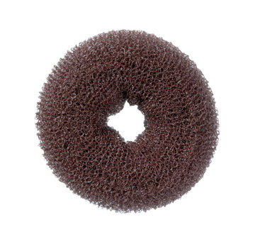 Donut shape hair styler, 9 cm, 10 g (Brown)