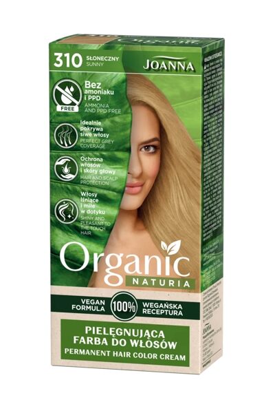 Matu krāsa "Naturia Organic 100% Vegan" bez amonjaka, 310 - Saules blonds