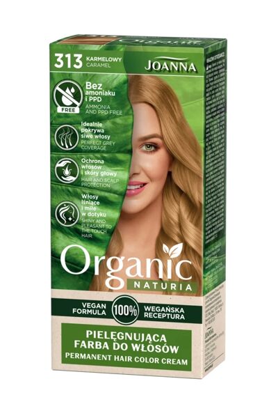 Краска для волос "Naturia Organic 100% Vegan" без аммиака, 313 - Карамельный