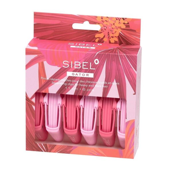 Plastic hair clips ''Hibiscus'', 11 cm, 1 pc.