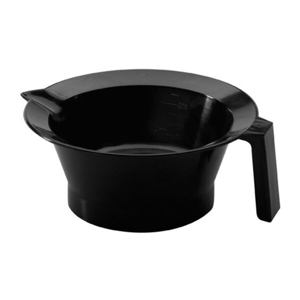 Paint pot with rubber base, black