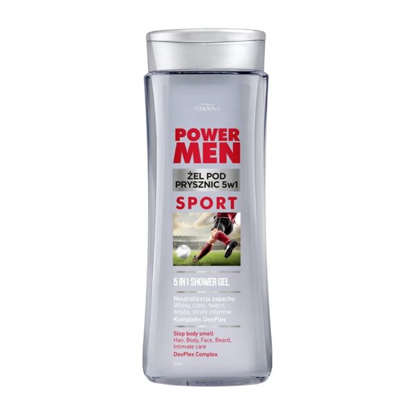 Joanna vīriešu dušas želeja ''Power Men Sport'' 5 in 1, 300 ml
