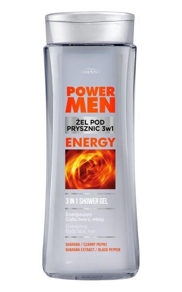 Joanna гель для душа ''Power Men Energy'' 3 in 1, 300 мл