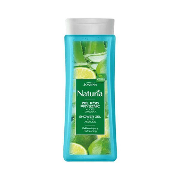 Joanna shower gel ''Naturia'' with lime and aloe extract, 300 ml