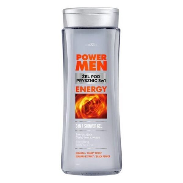 Joanna vīriešu dušas želeja ''Power Men Energy'' 3 in 1, 300 ml