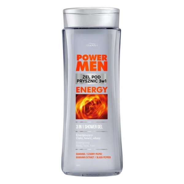 Joanna "Power Men Energy" Shower Gel 3 in 1, 300 ml