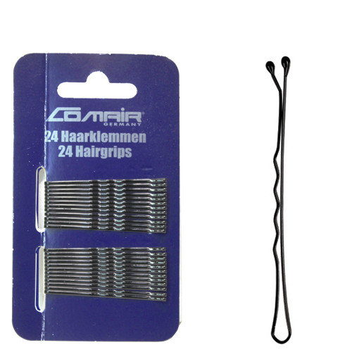 Pretty Fashion bobby pins, 5 cm, 24 pcs. (Black)