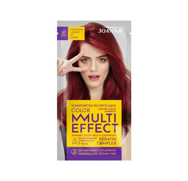 Krāsojošs šampūns ''Multi Effect", 05 - Jāņogu sarkans