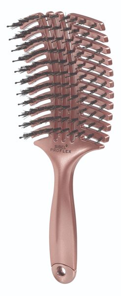 Kombinēta elastīgā matu suka Sibel ''Cepillo Proflex L", roza krāsa