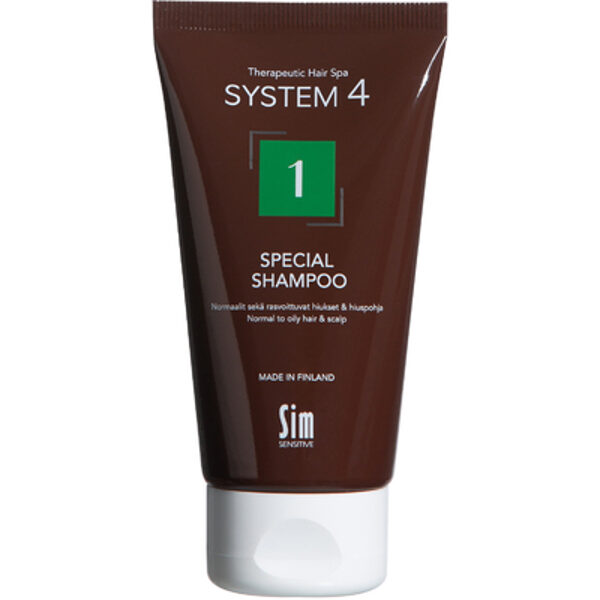 S4 1 Терапевтический шампунь для нормальной и жирной кожи головы, 75 мл