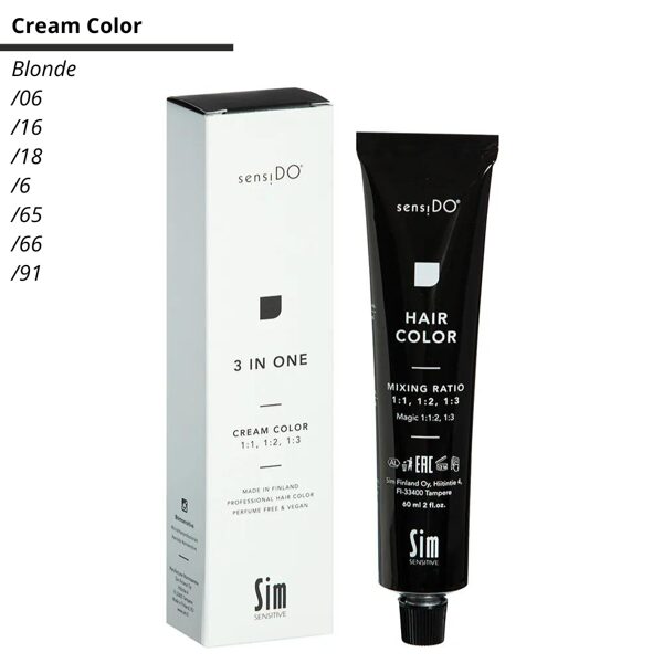 Sensido Cream Color (Blonde) matu krāsa, 60 ml