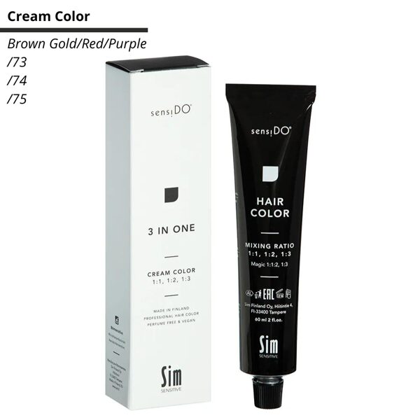 Sensido Cream Color (Brown Gold/Red/Purple) matu krāsa, 60 ml